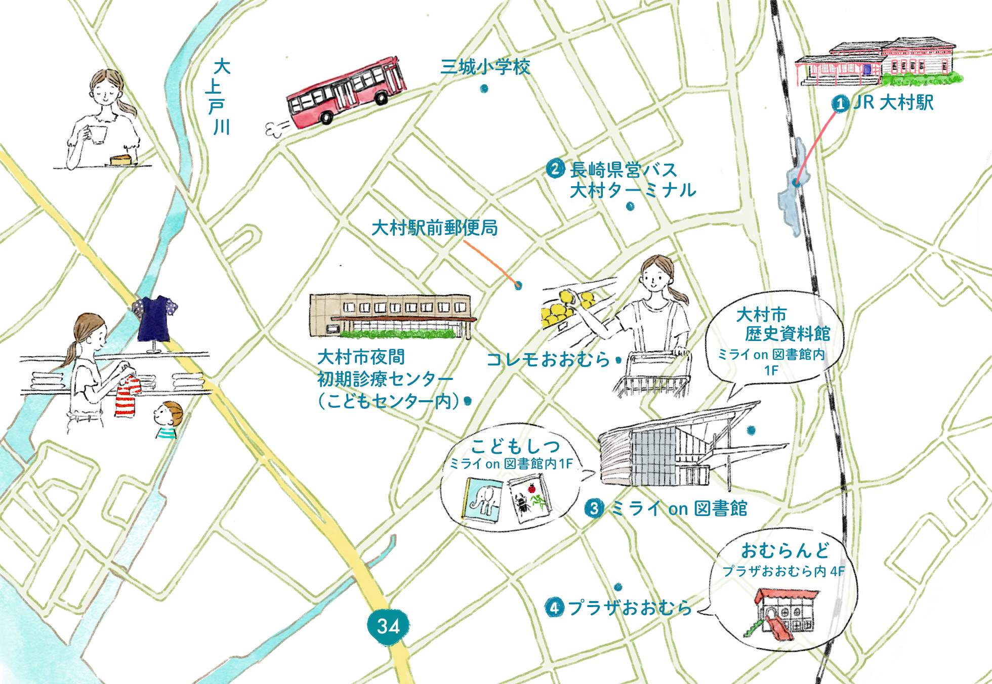 大村駅周辺地図